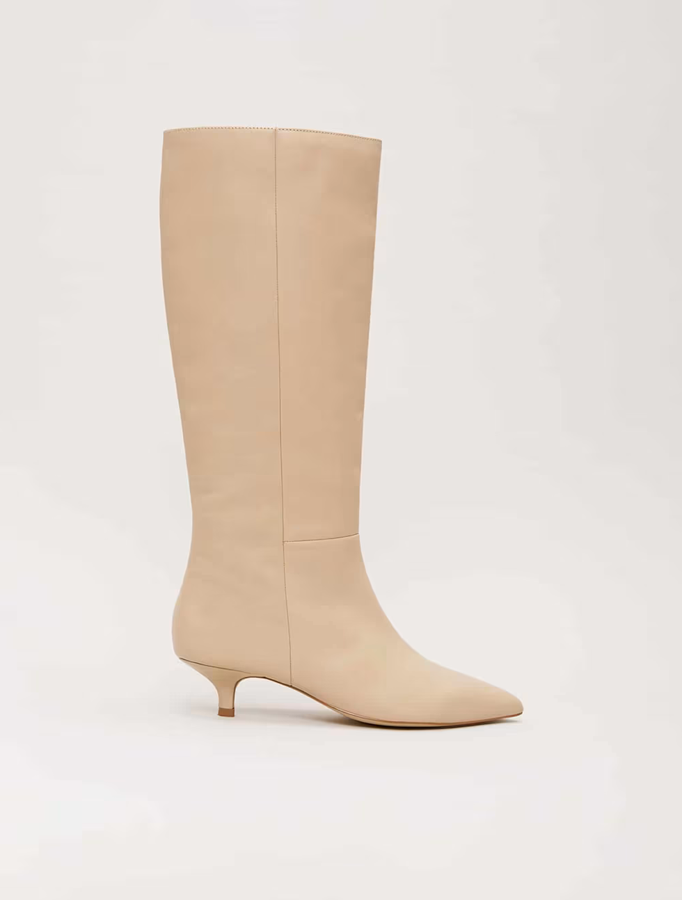 Knee High Kitten Heel Boot