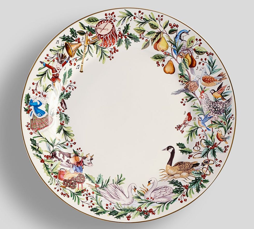 12 Days of Christmas Stoneware Dinner Plates - Set of 4