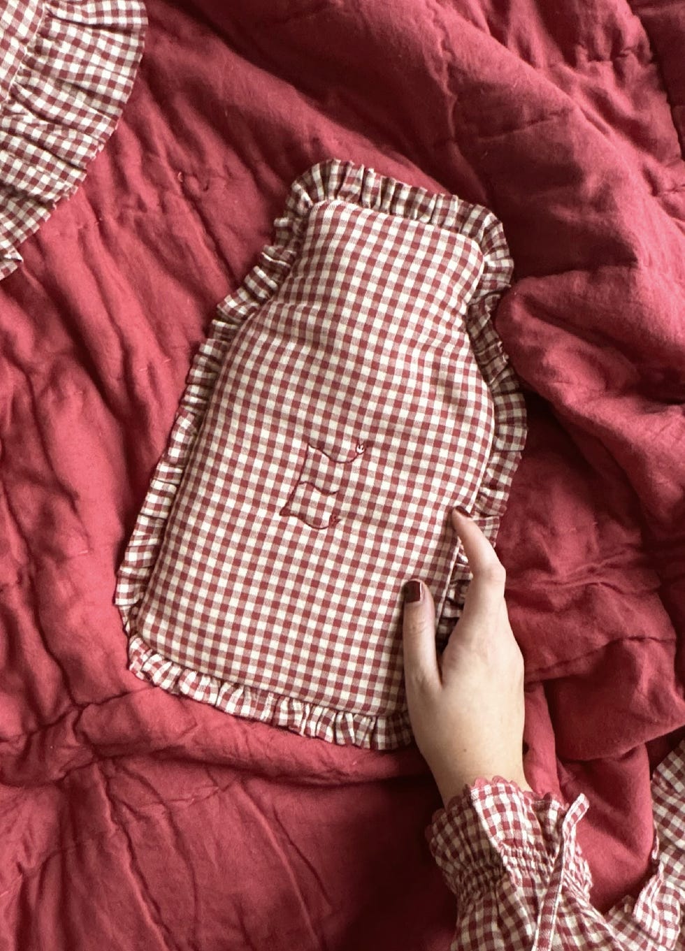 Personalised Rust Gingham Hottie