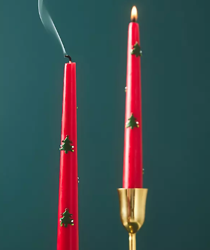 Icon Holiday Taper Candles, Set of 2