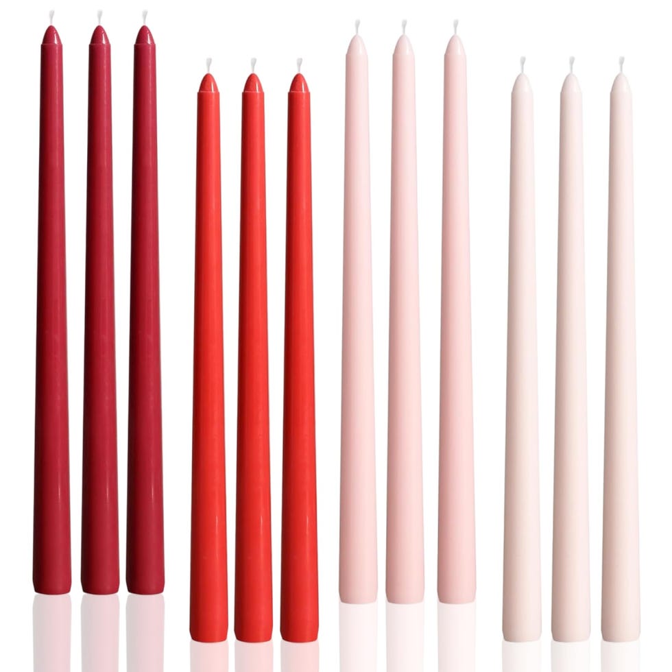 12 inch Red Gradient Taper Candles