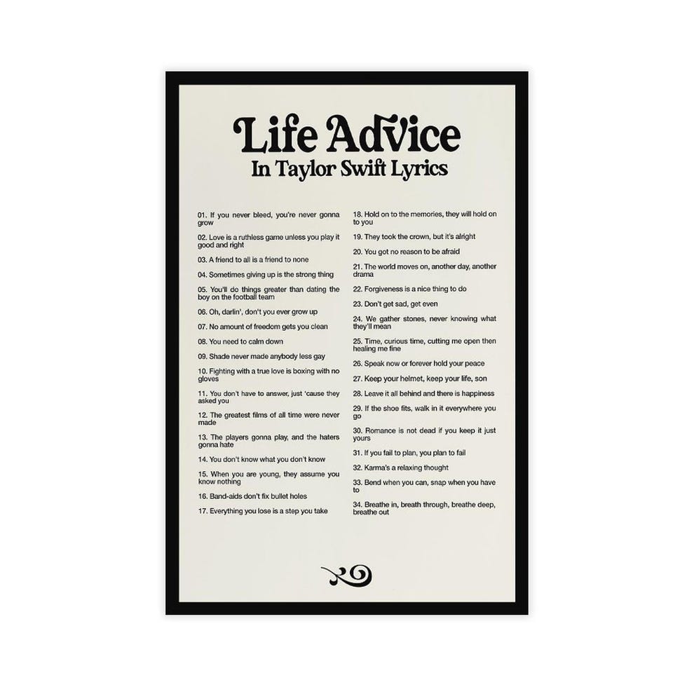 "Life Lessons from Taylor Swift" Poster