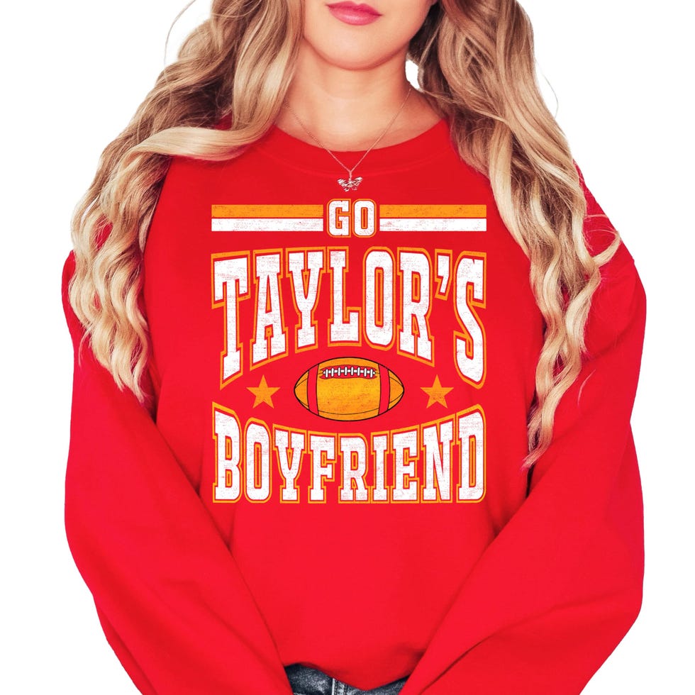 "Go Taylor's Boyfriend" Travis Football Sweatshirt