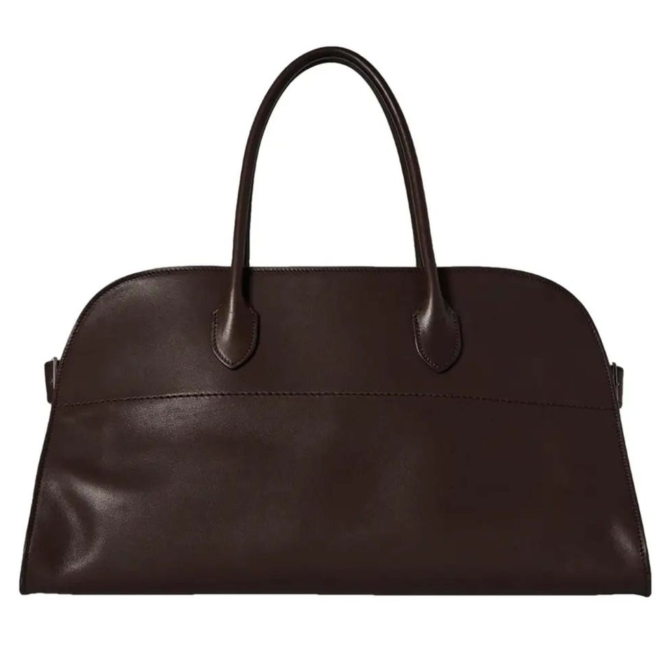 The Row Margaux 12 leather handbag brown