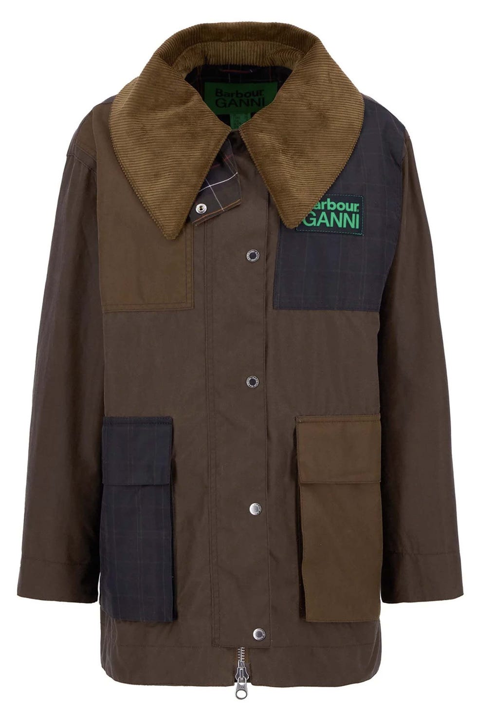 The jacket: Ganni x Barbour waxed duffle