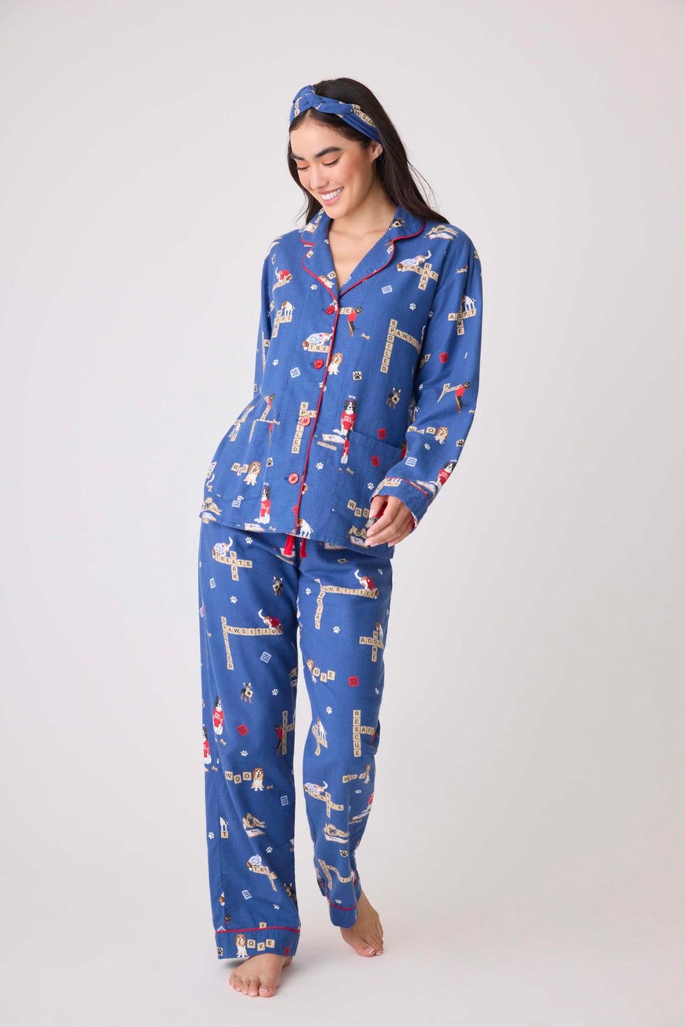 Love Leo Dog Rescue Cozy Flannel PJ Set