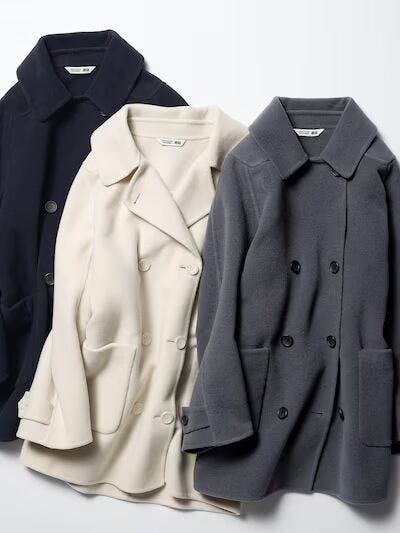 Wool Blend Half Coat