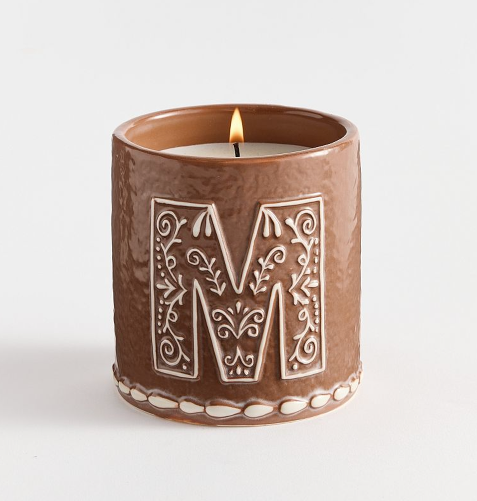 Gingerbread Alphabet Candle