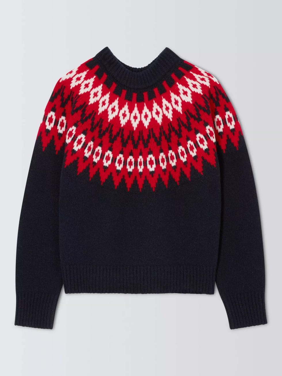 Fair Isle Wool Blend Knit Jumper