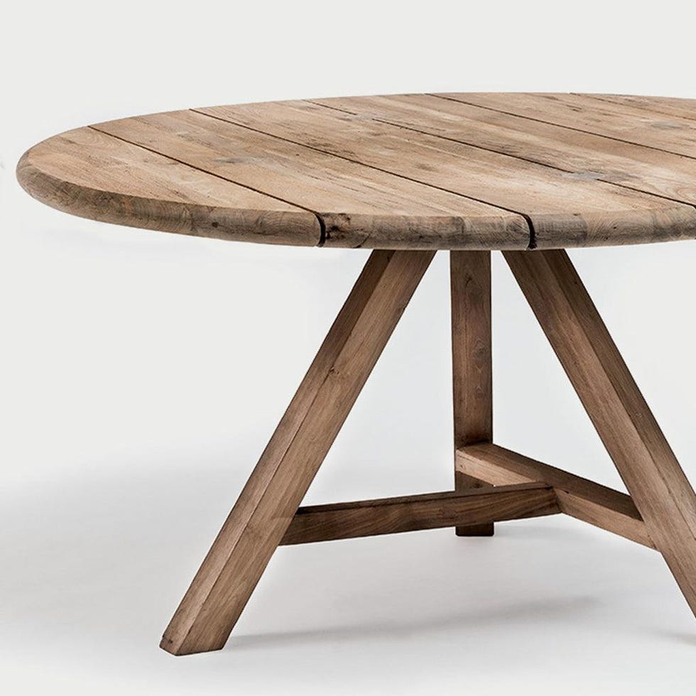 Anton Reclaimed Teak Wood Round Dining Table