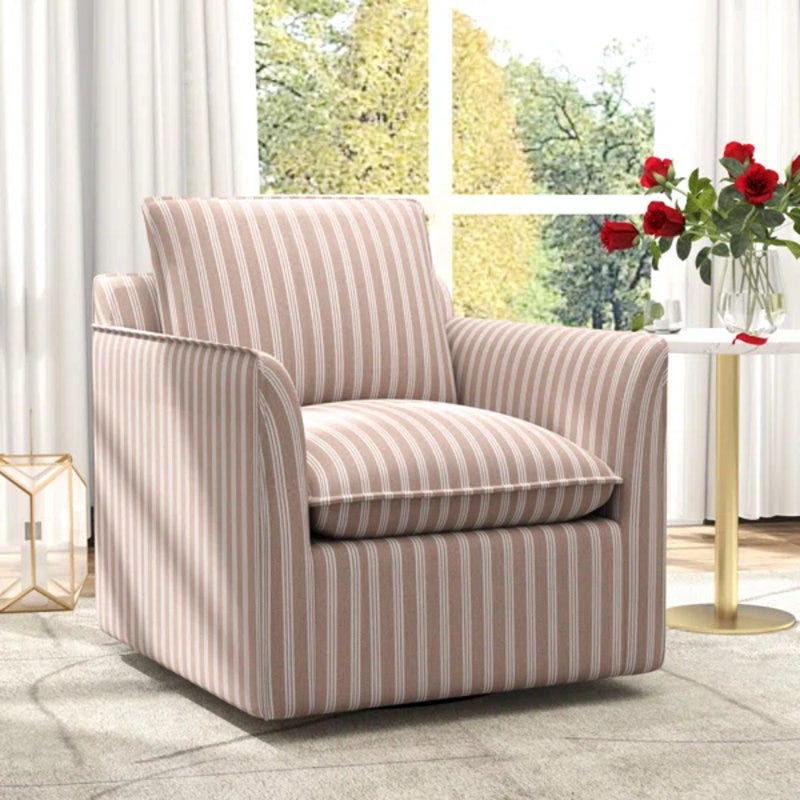 Kandyn Upholstered Swivel Barrel Chair 