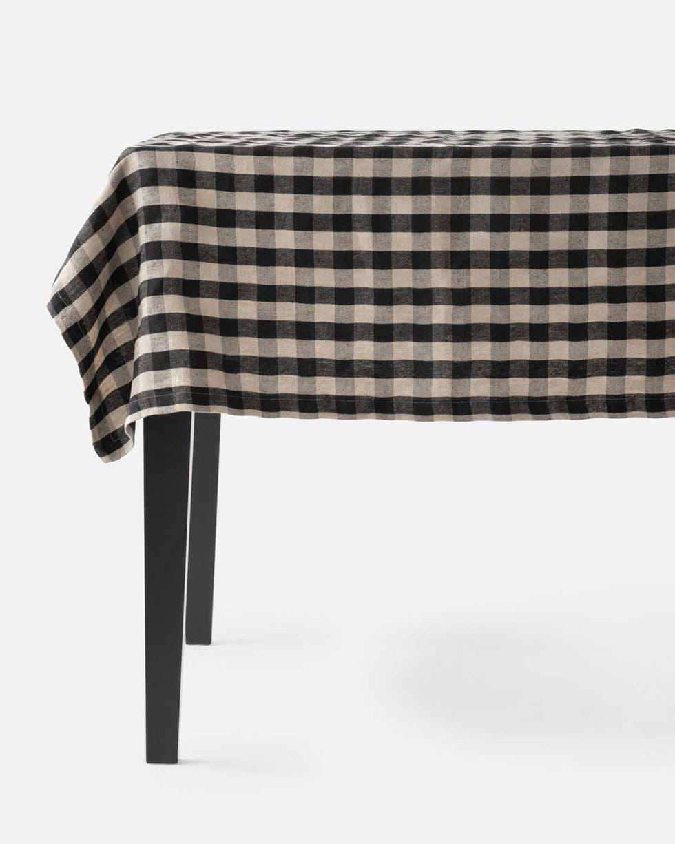 Linen Check Tablecloth