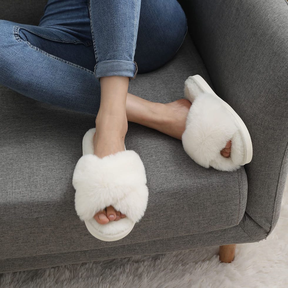 Fuzzy Memory Foam Slippers