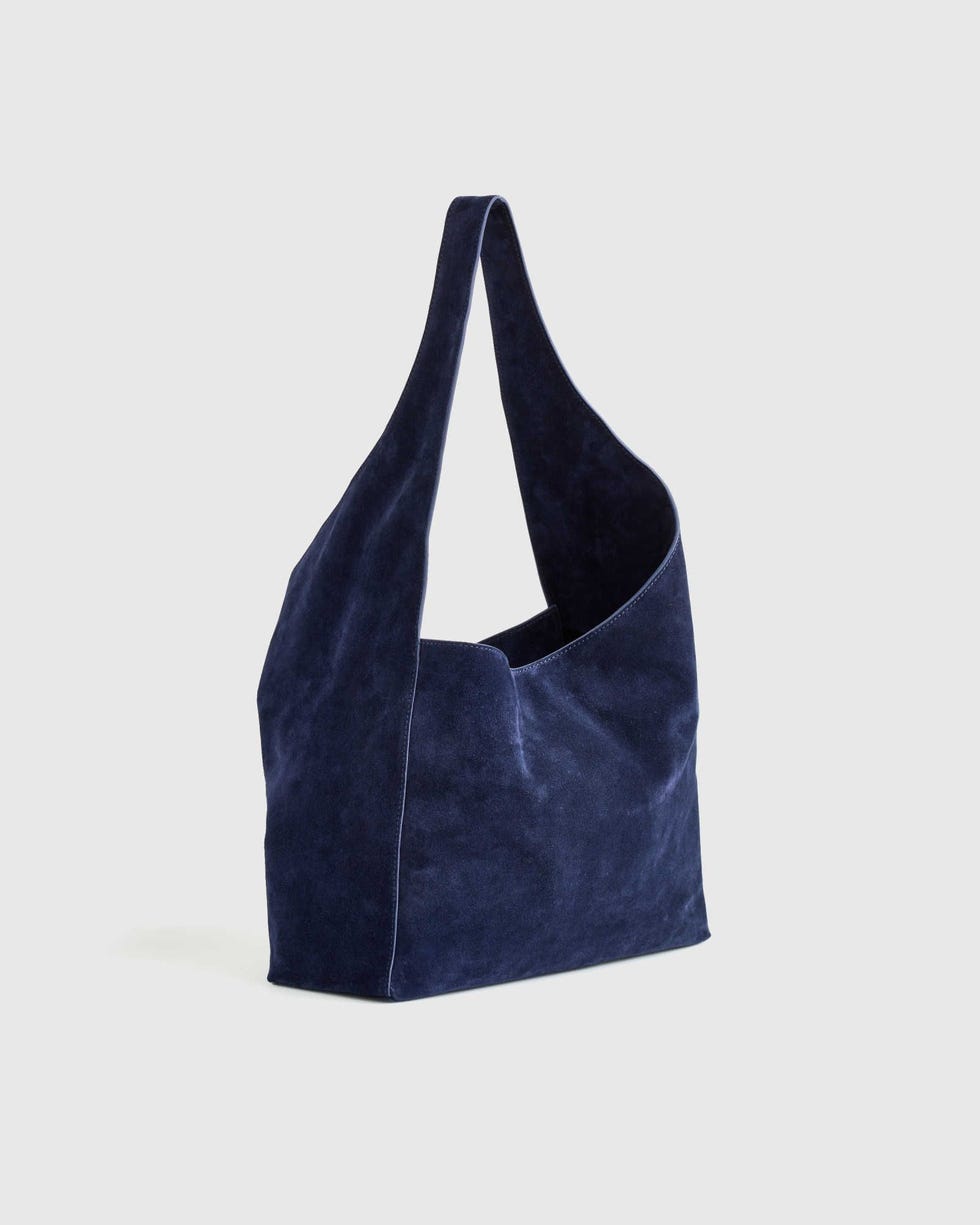 Italian Suede Slouchy Shoulder Bag