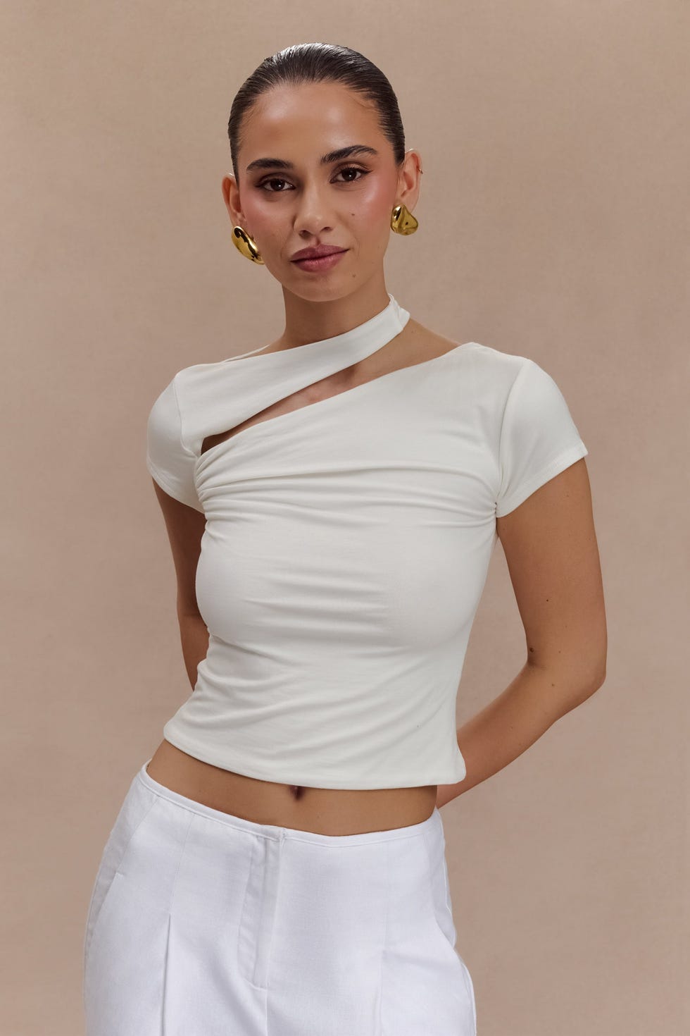 Aurelie Cut Out Short Sleeve Top