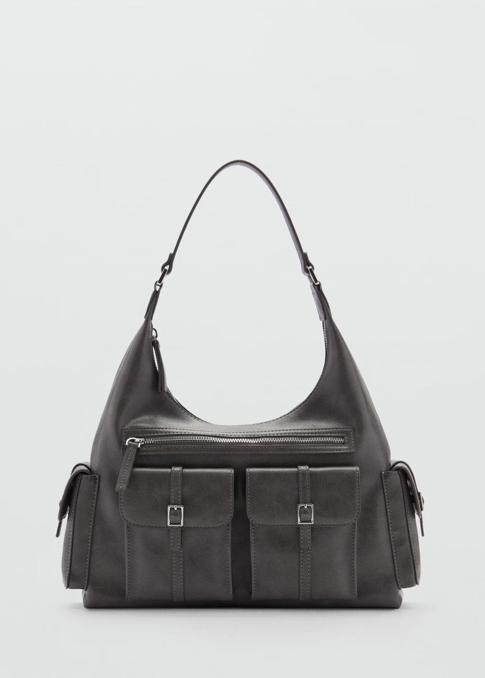 Shoulder Bag with Cargo Pockets