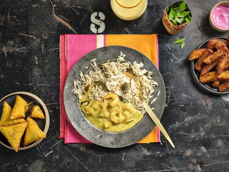 Proper Prawn Curry & Coconut Basmati Rice​ 400g
