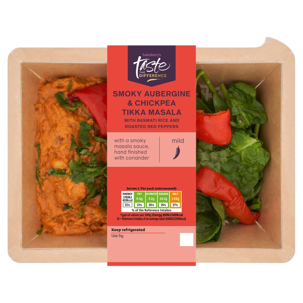 Taste the Difference Smoky Aubergine & Chickpea Tikka Masala 400g 