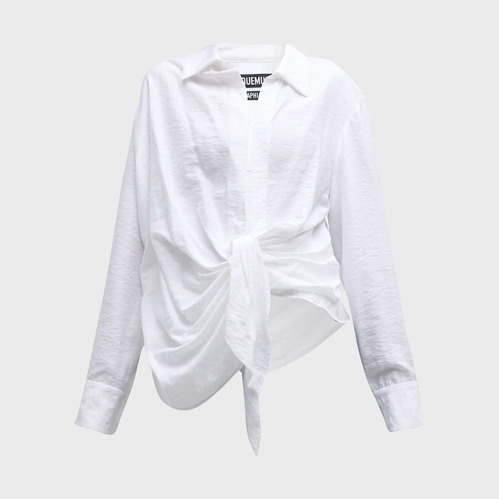  Bahia Draped Tie Collared Shirt
