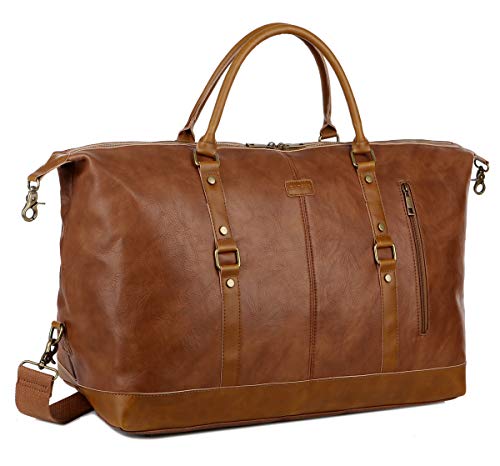 Leather-Look Travel Duffel Bag