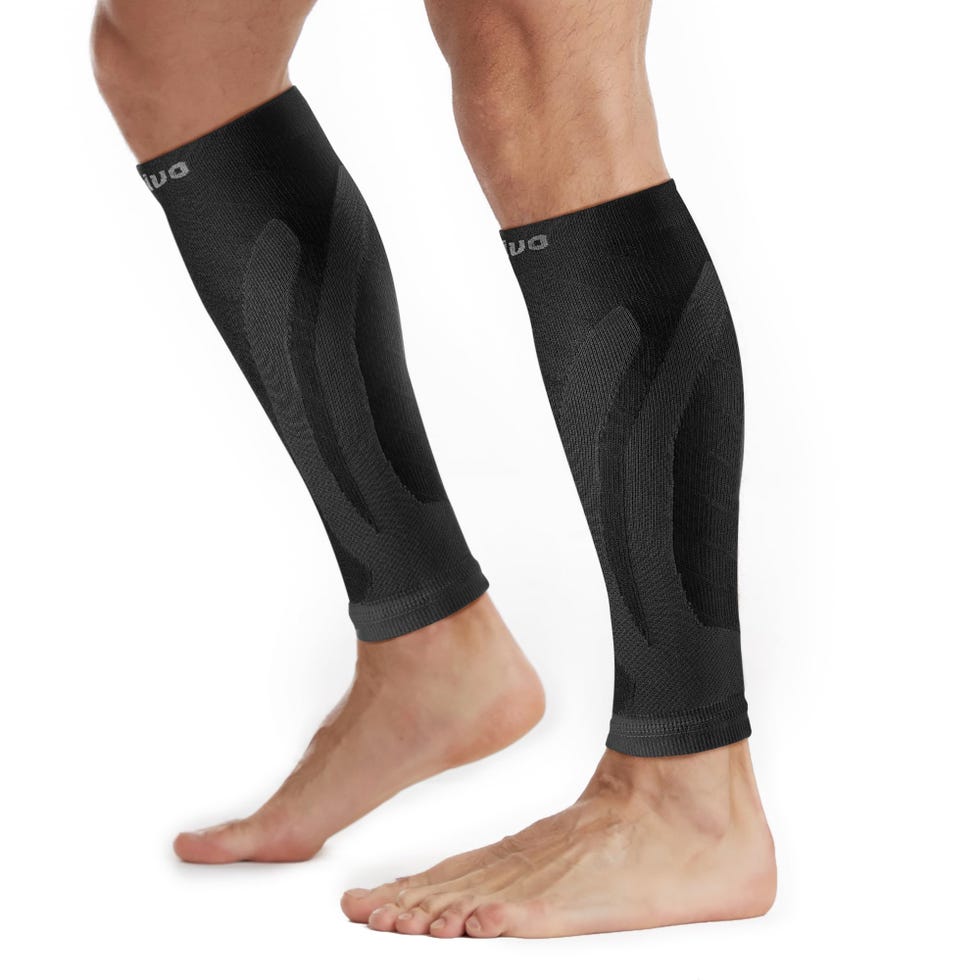 CAMBIVO 2 Paia Polpaccera Compressione Uomo Donna, Calze Compressione, Gambaletti Compressione, Fascia Elastiche Polpaccio, per Corsa, Fitness, Sport, Calcio, Ciclismo, Circolazione, Vene Varicose