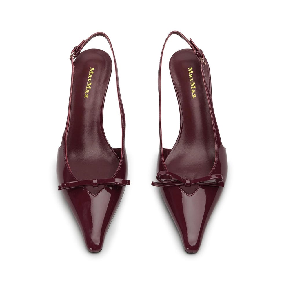 Burgundy Slingback Heels