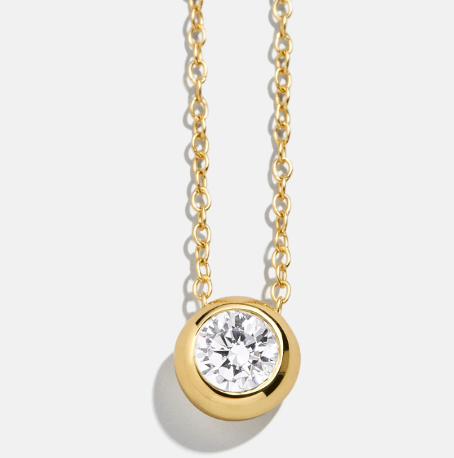 18K Gold Birthstone Pendant Necklace