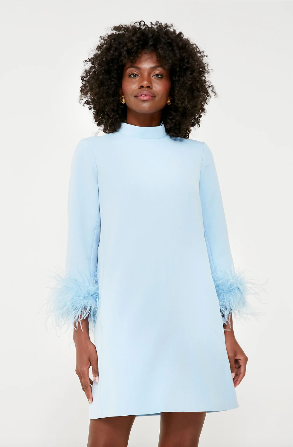 Light Blue Feather Mod Ellie Dress