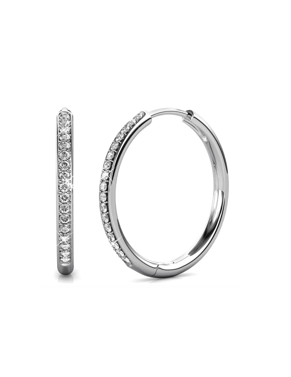 Bianca 18K White Gold Hoop Earrings