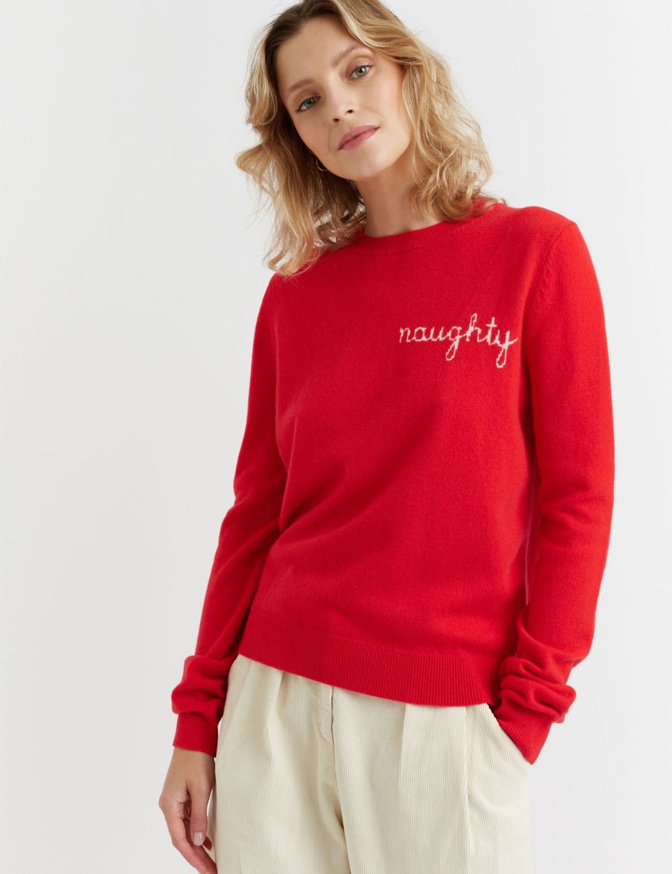 Wool Rich Slogan Jumper with Cashmere