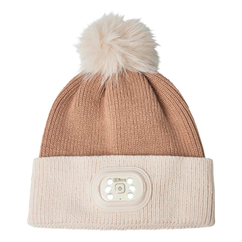 Pom Pom Beanie with Rechargeable LED Light