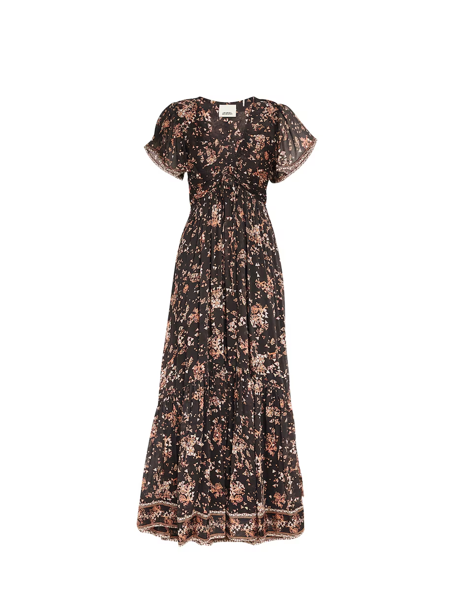 Agathe cotton-silk maxi dress