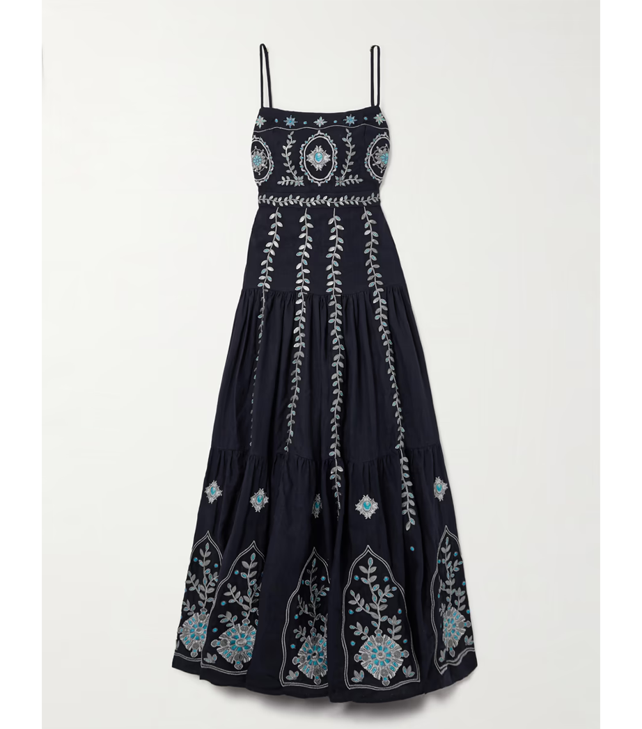 Lima Relicario embroidered maxi dress