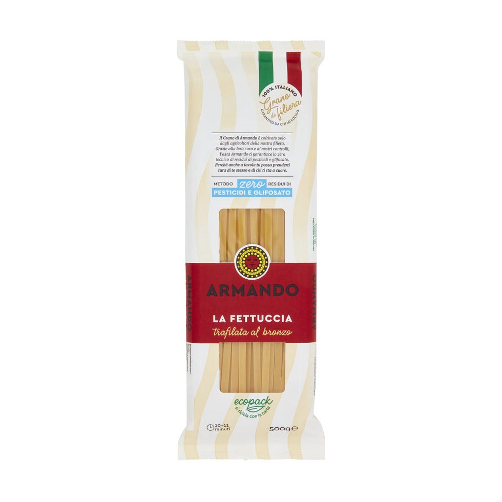 Armando, La Fettuccia, Pasta di Semola di Grano Duro di Filiera 100% Italiano - Trafilata al bronzo - 18 confezioni da 500 gr
