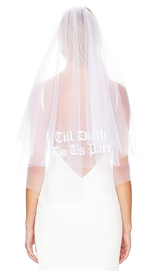 Embroidered Midi Veil 