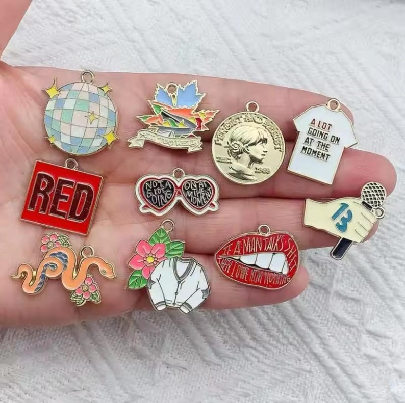 Taylor Swift Enamel Charms