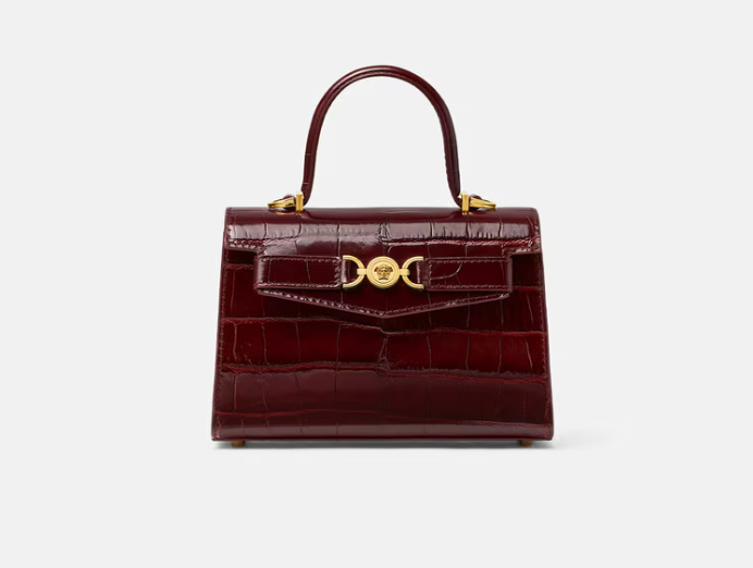 Croc-Effect Medusa ’95 Small Handbag