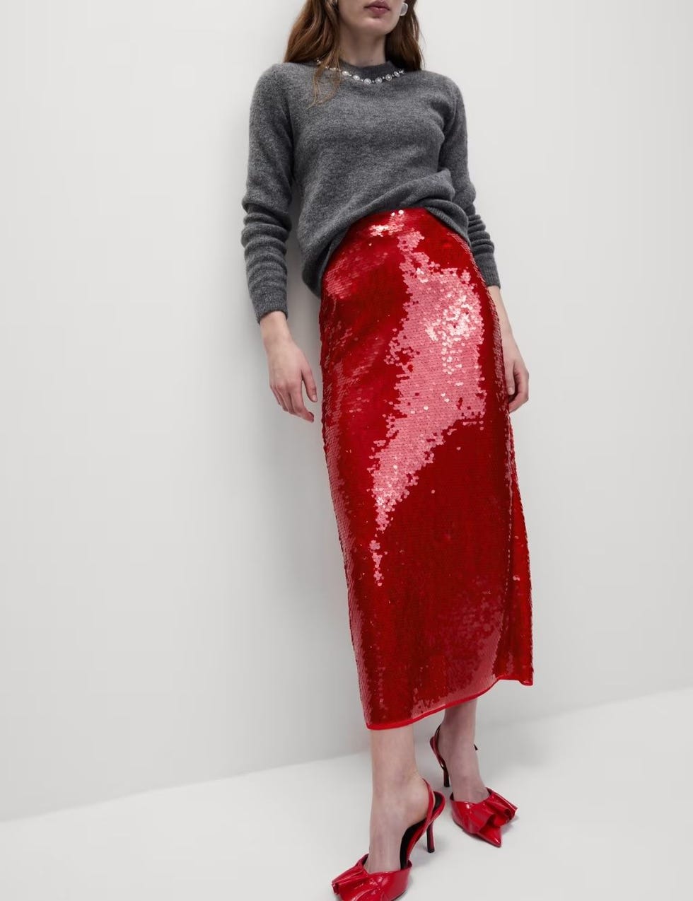 Sequin Midaxi Pencil Skirt