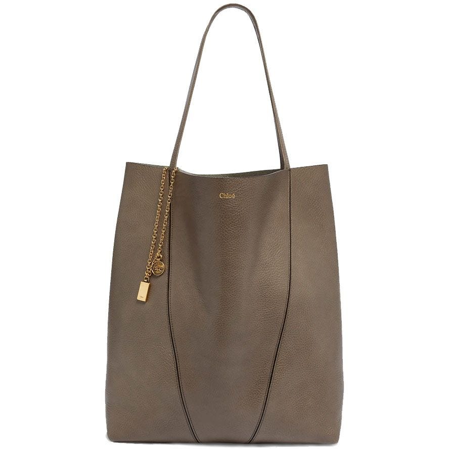 Large Spin Leather Tote