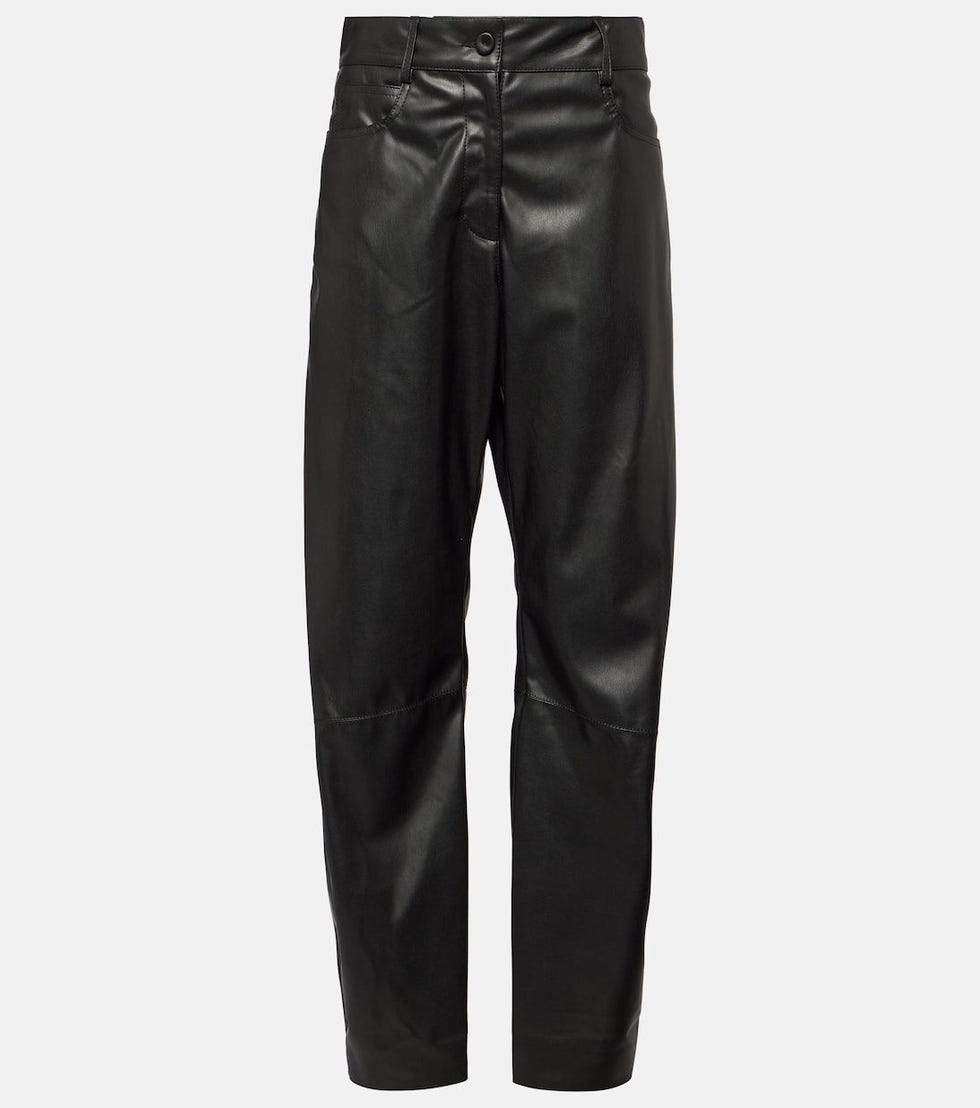 High-Rise Faux Leather Pants