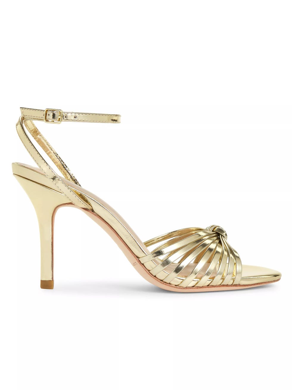 Ada Knotted Metallic Leather Sandals