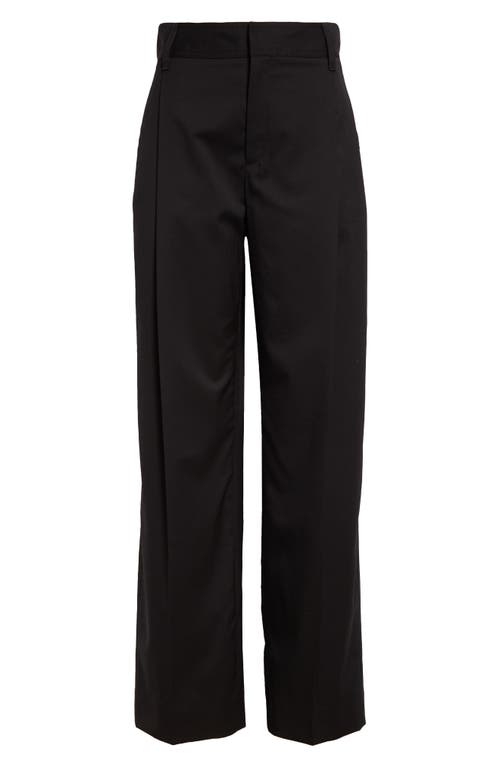 Straight-Leg Stretch Wool Trousers