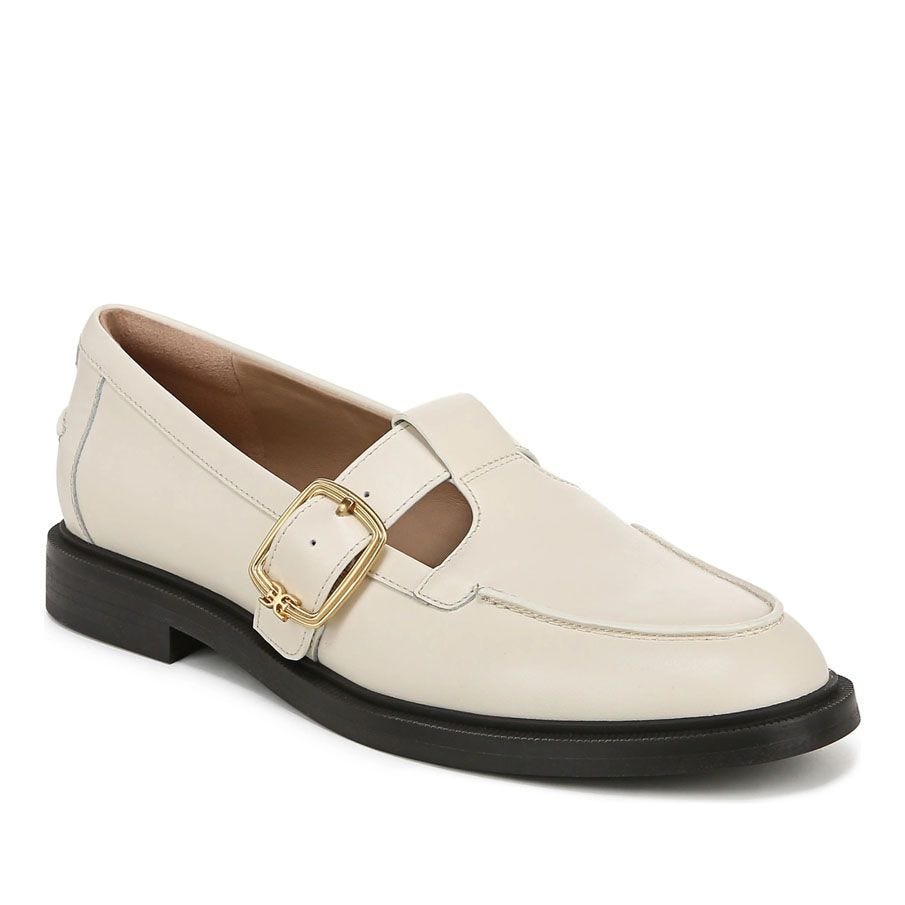 Elaina T-Strap Leather Loafers