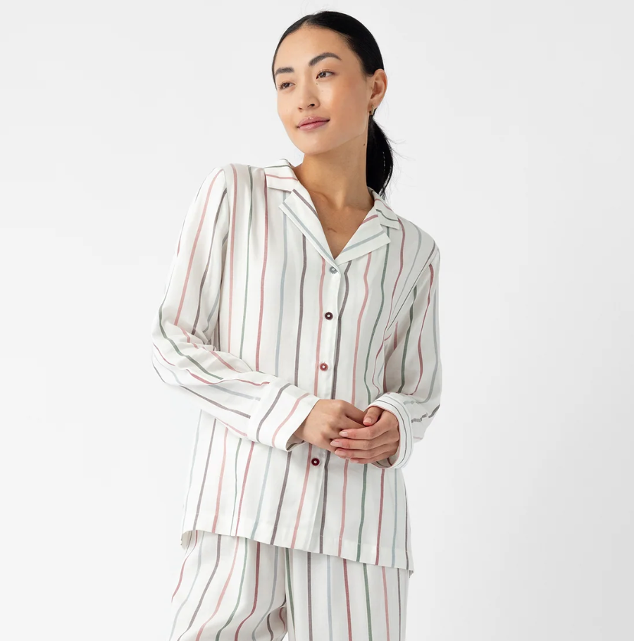 Soft Woven Long Sleeve Pajama Set