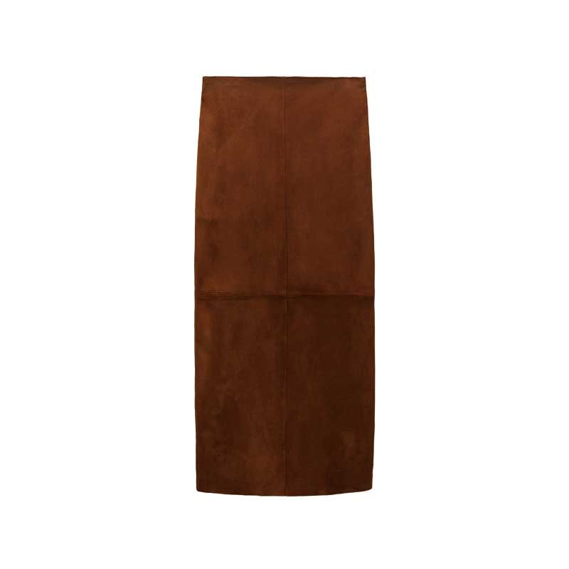 100% suede skirt with slit