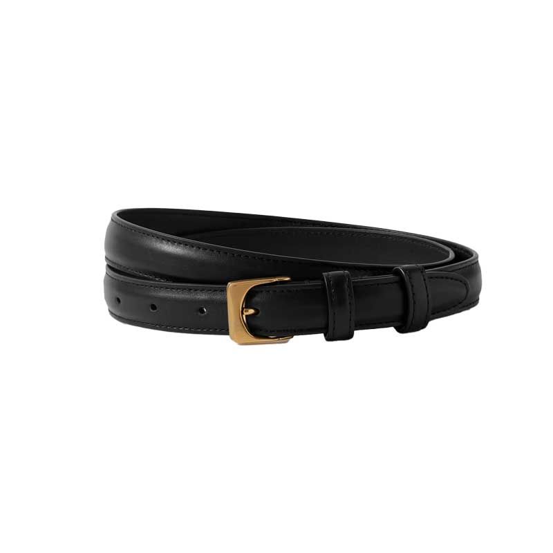 Thin leather belt