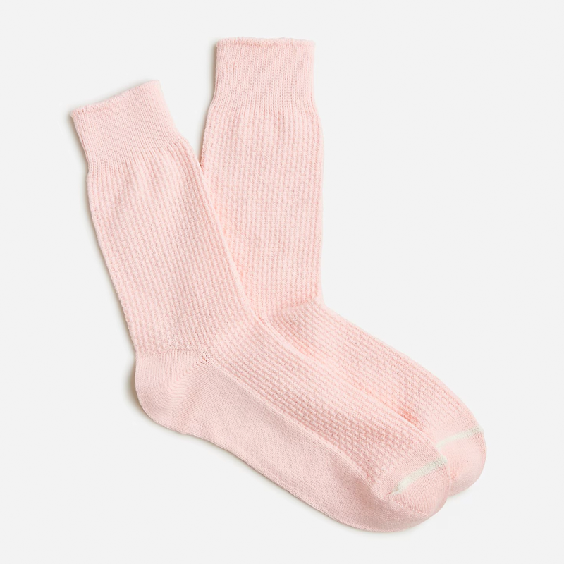 Cotton-Blend Basket-Weave Socks