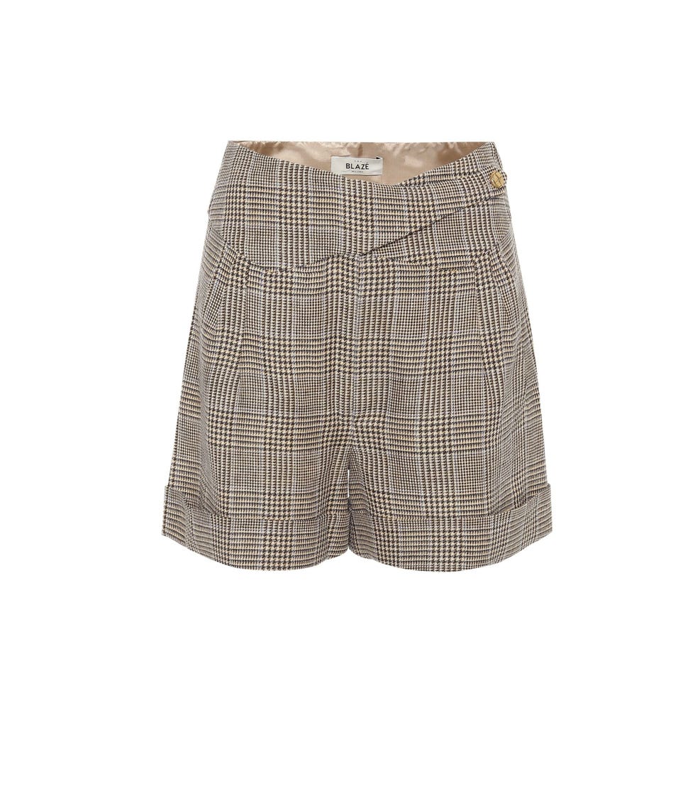 Basque Linen And Wool Shorts