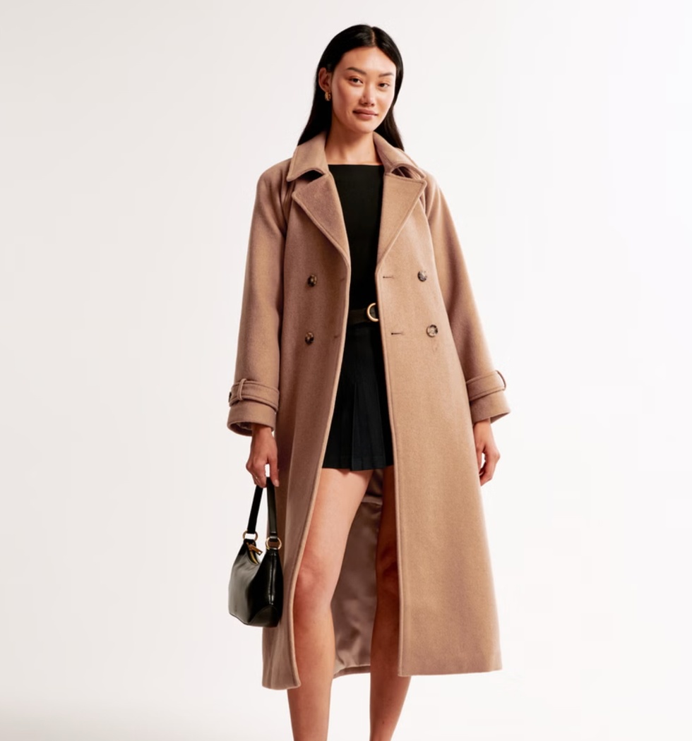 Wool-Blend Trench Coat