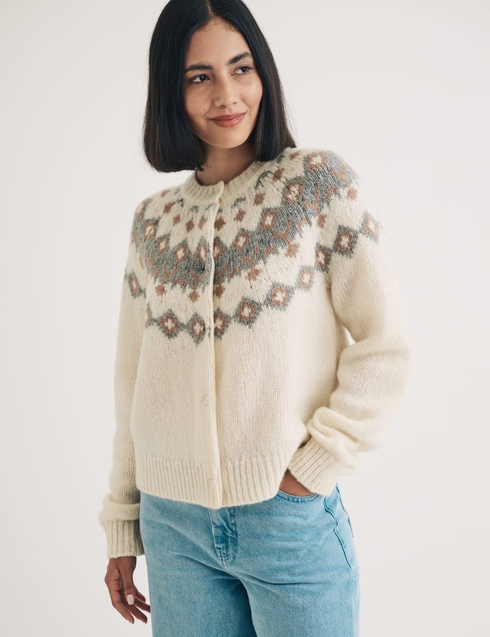 Wool Rich Fair Isle Cardigan